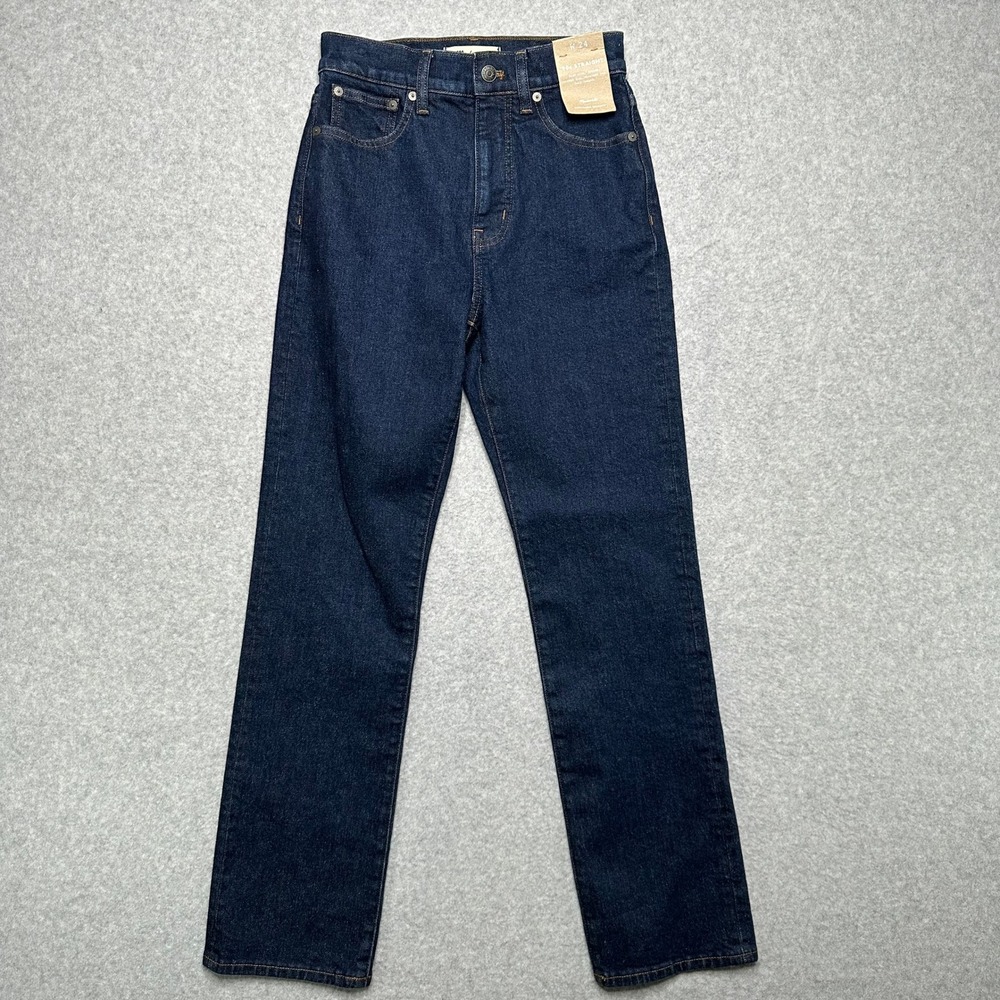 Madewell 90s Straight Leg Jeans High Rise Indigo Dark‎ Wash NM187 Womens 24 NEW